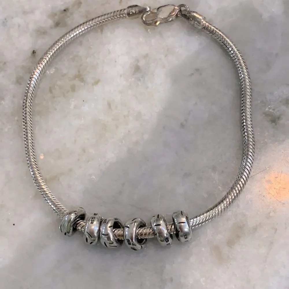 .925 Spacer Beads Sterling Silver Jewelry Charm
